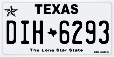 TX license plate DIH6293