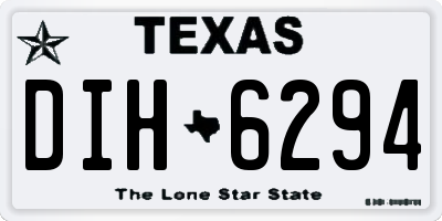 TX license plate DIH6294