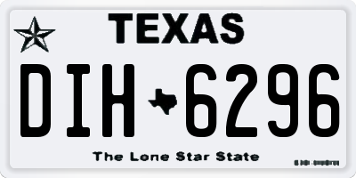 TX license plate DIH6296