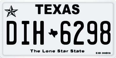 TX license plate DIH6298