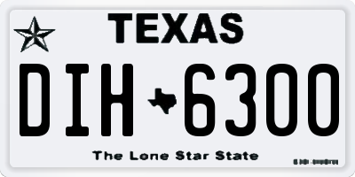 TX license plate DIH6300