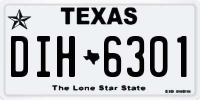TX license plate DIH6301
