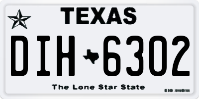 TX license plate DIH6302