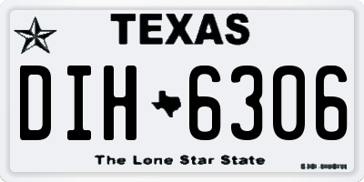 TX license plate DIH6306