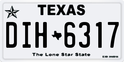 TX license plate DIH6317