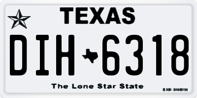 TX license plate DIH6318