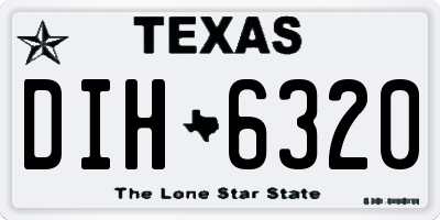 TX license plate DIH6320