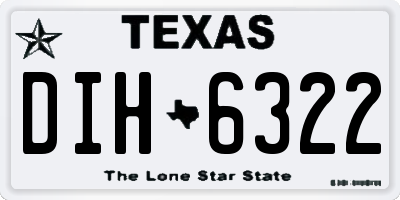 TX license plate DIH6322