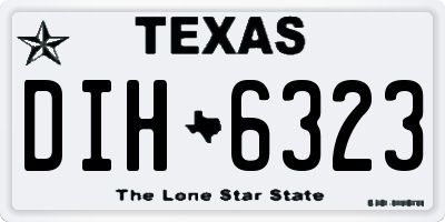 TX license plate DIH6323