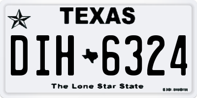 TX license plate DIH6324