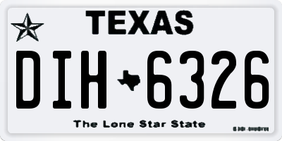 TX license plate DIH6326