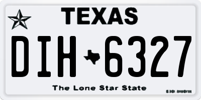 TX license plate DIH6327