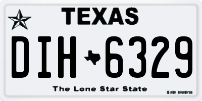 TX license plate DIH6329