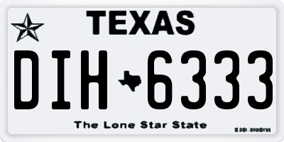 TX license plate DIH6333