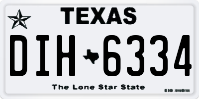 TX license plate DIH6334