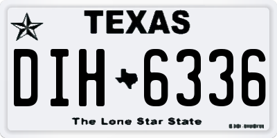 TX license plate DIH6336
