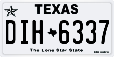 TX license plate DIH6337