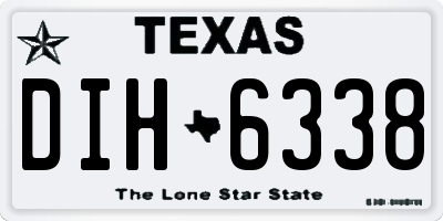 TX license plate DIH6338