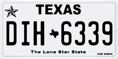 TX license plate DIH6339