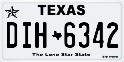 TX license plate DIH6342