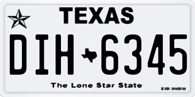 TX license plate DIH6345