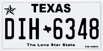 TX license plate DIH6348