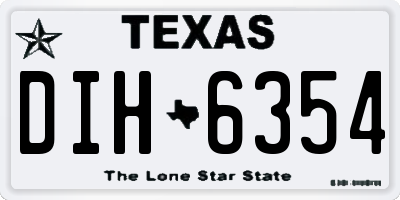 TX license plate DIH6354