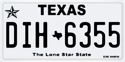TX license plate DIH6355