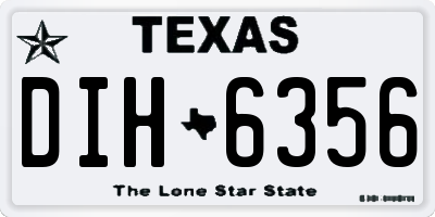 TX license plate DIH6356
