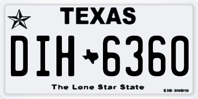 TX license plate DIH6360