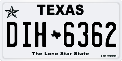 TX license plate DIH6362