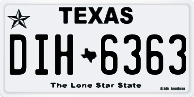 TX license plate DIH6363