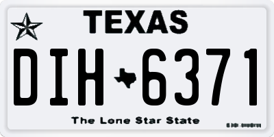 TX license plate DIH6371