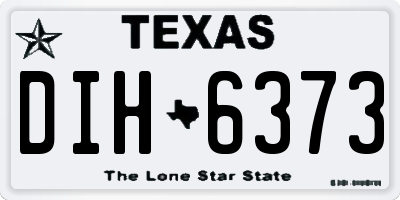 TX license plate DIH6373