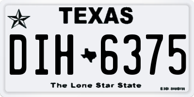TX license plate DIH6375