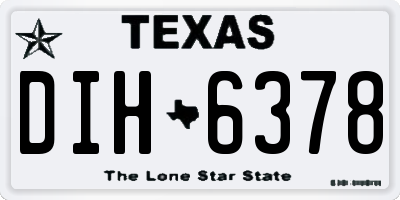 TX license plate DIH6378