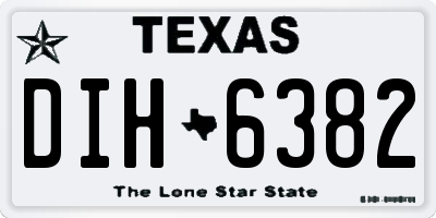 TX license plate DIH6382