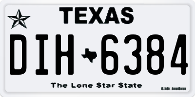 TX license plate DIH6384