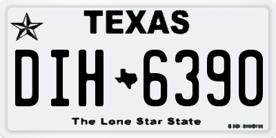 TX license plate DIH6390
