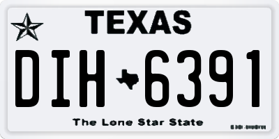 TX license plate DIH6391