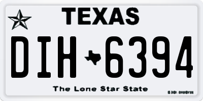 TX license plate DIH6394