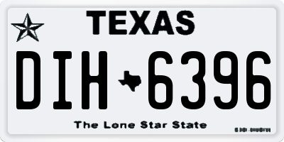 TX license plate DIH6396