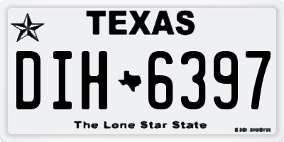 TX license plate DIH6397