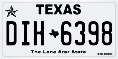 TX license plate DIH6398