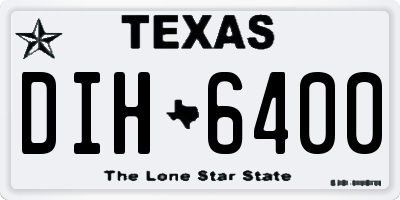 TX license plate DIH6400