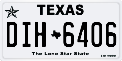 TX license plate DIH6406