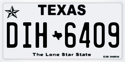 TX license plate DIH6409