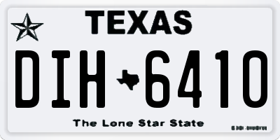 TX license plate DIH6410