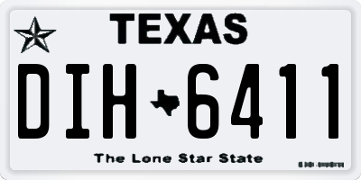 TX license plate DIH6411