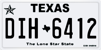 TX license plate DIH6412